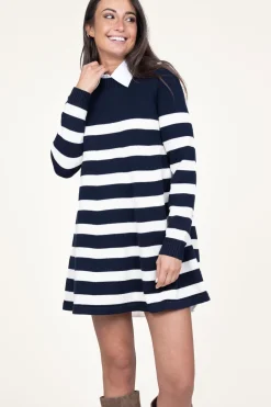 Store ba&sh Knitted Tunic Dress Marantonia | Blue... | | Little Soho