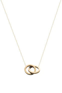 Fashion Just Franky 14Kt Golden Necklace Iconic Double Open Circle 40 Cm | Gold... | | Little Soho