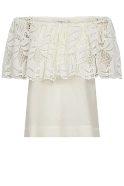 Online Copenhagen Muse Lace Off-Shoulder Top Molly | Natural... | | Little Soho
