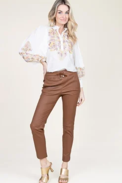 Best Sale STUDIO AR Lambskin Stretch Jogger Naomi | Camel... | | Little Soho