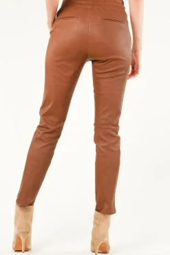 Best Sale STUDIO AR Lambskin Stretch Jogger Naomi | Camel... | | Little Soho