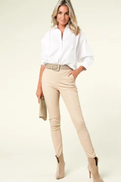 Outlet Dante 6 Lambskin Stretch Leggings Lebon | Natural | | Little Soho