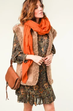 Flash Sale Moment Amsterdam Large Soft Wool Blend Scarf Lilly | Orange... | | Little Soho