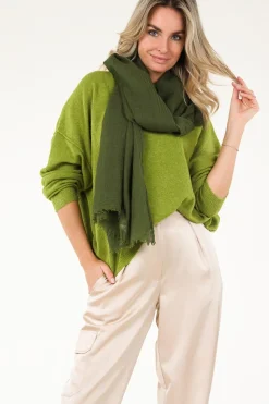 Cheap Moment Amsterdam Large Soft Wool Blend Scarf Lilly | Green... | | Little Soho