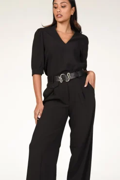 New Depeche Leather Belt With Snake Buckle Snake | Black... | | Little Soho