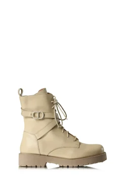 Fashion Twinset Leather Biker Boots Gigi | Natural... | | Little Soho