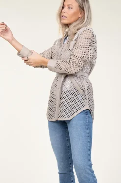 Cheap Ibana Leather Blouse Tjez | Taupe... | | Little Soho