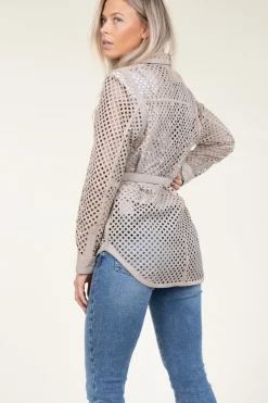 Cheap Ibana Leather Blouse Tjez | Taupe... | | Little Soho