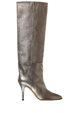 Shop Toral Leather Boots Aura | Metallic... | | Little Soho