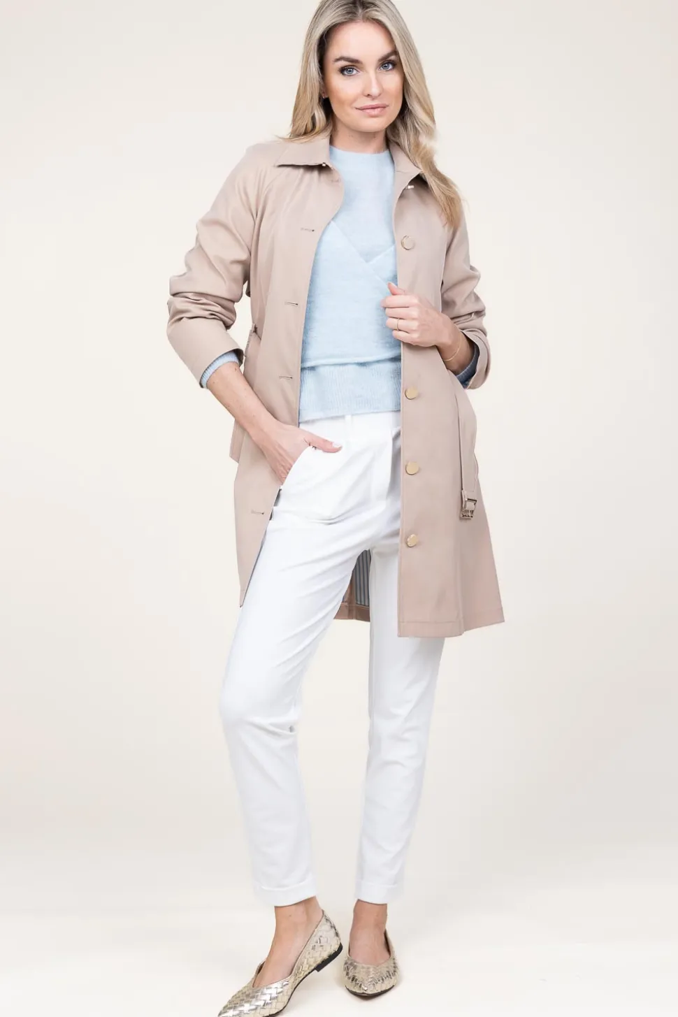 Hot Toral Leather Braided Flats Magda | Gold... | | Little Soho