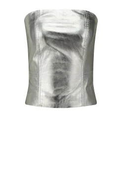 Outlet Ibana Leather Bustier Taar | Silver... | | Little Soho