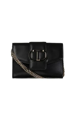 Outlet Twinset Leather Clutch Amie | Black... | | Little Soho