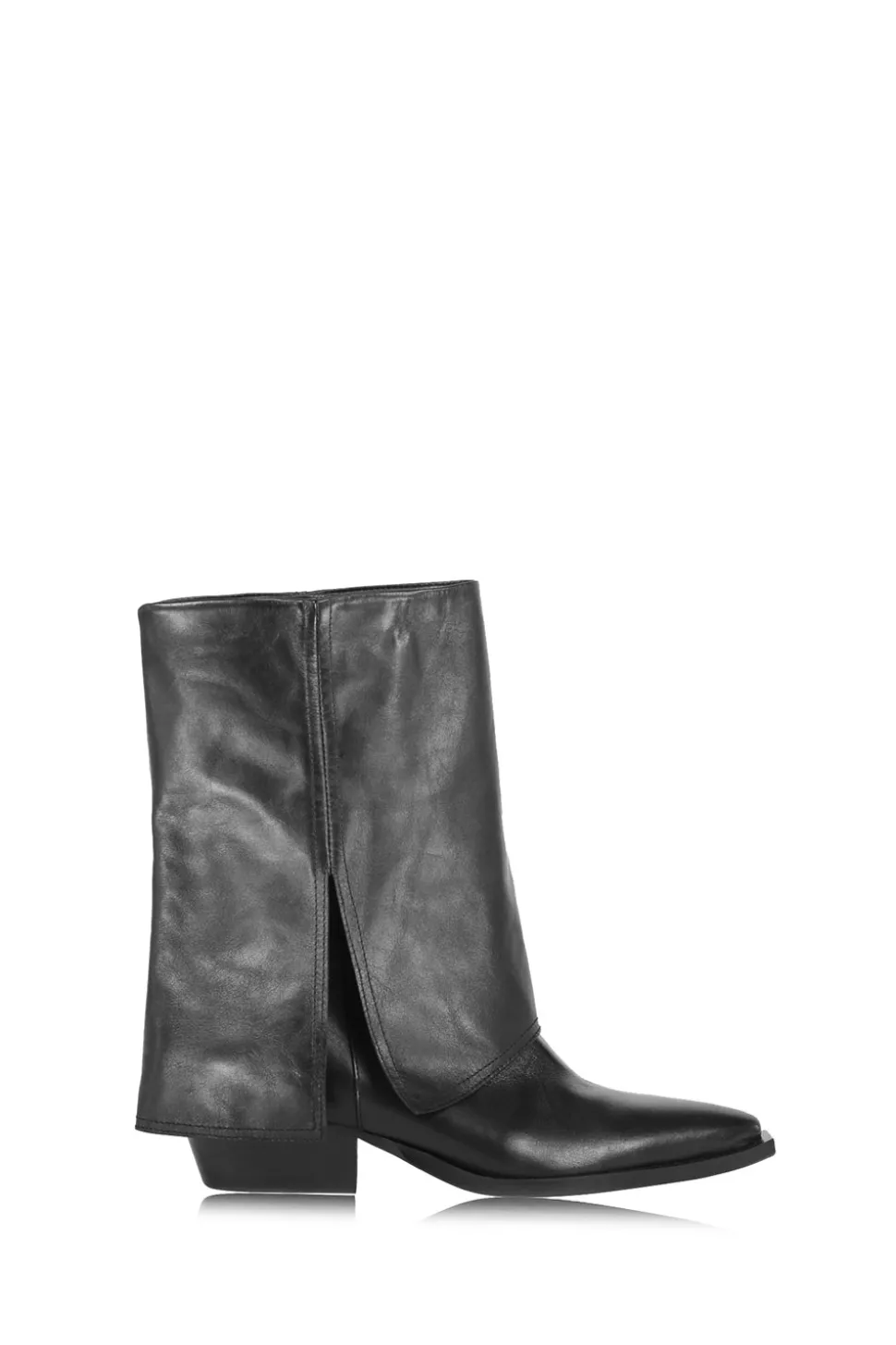 Store Ibana Leather Fold Over Boots Asa | Black... | | Little Soho