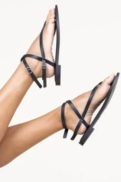 Online Ivylee Copenhagen Leather Hand Made Sandals Olive | Black... | | Little Soho