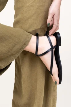 Online Ivylee Copenhagen Leather Hand Made Sandals Olive | Black... | | Little Soho