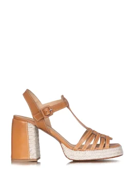 Fashion Castaner Leather Platform Sandals Vernia | Camel... | | Little Soho