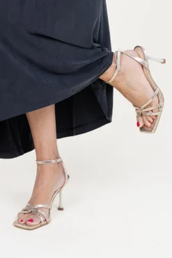 Clearance 45374 Leather Sandals Renee | Silver... | March23 | Little Soho