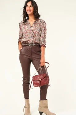 Sale Vanessa Bruno Leather Schoudertas Othilia Small | Bordeaux... | | Little Soho