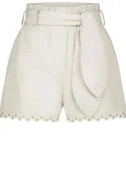 Hot Ibana Leather Short With Studs Salome | Natural... | | Little Soho