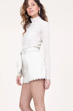 Hot Ibana Leather Short With Studs Salome | Natural... | | Little Soho