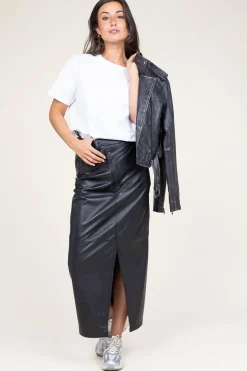 Outlet Alter Ego Leather Skirt Lima | Black... | | Little Soho