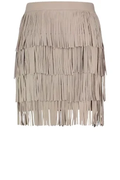 New Ibana Leather Skirt With Frills Sivan | Taupe... | | Little Soho