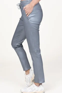 Best STUDIO AR Leather Stretch Jogger Naomi | Silver... | | Little Soho