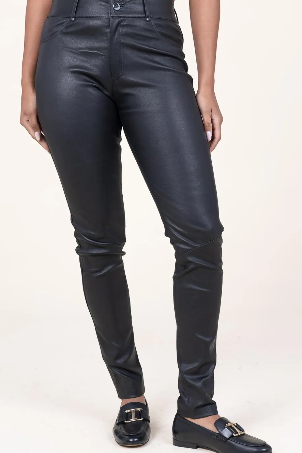 Store Ibana Leather Stretch Pants Passion | Black... | | Little Soho