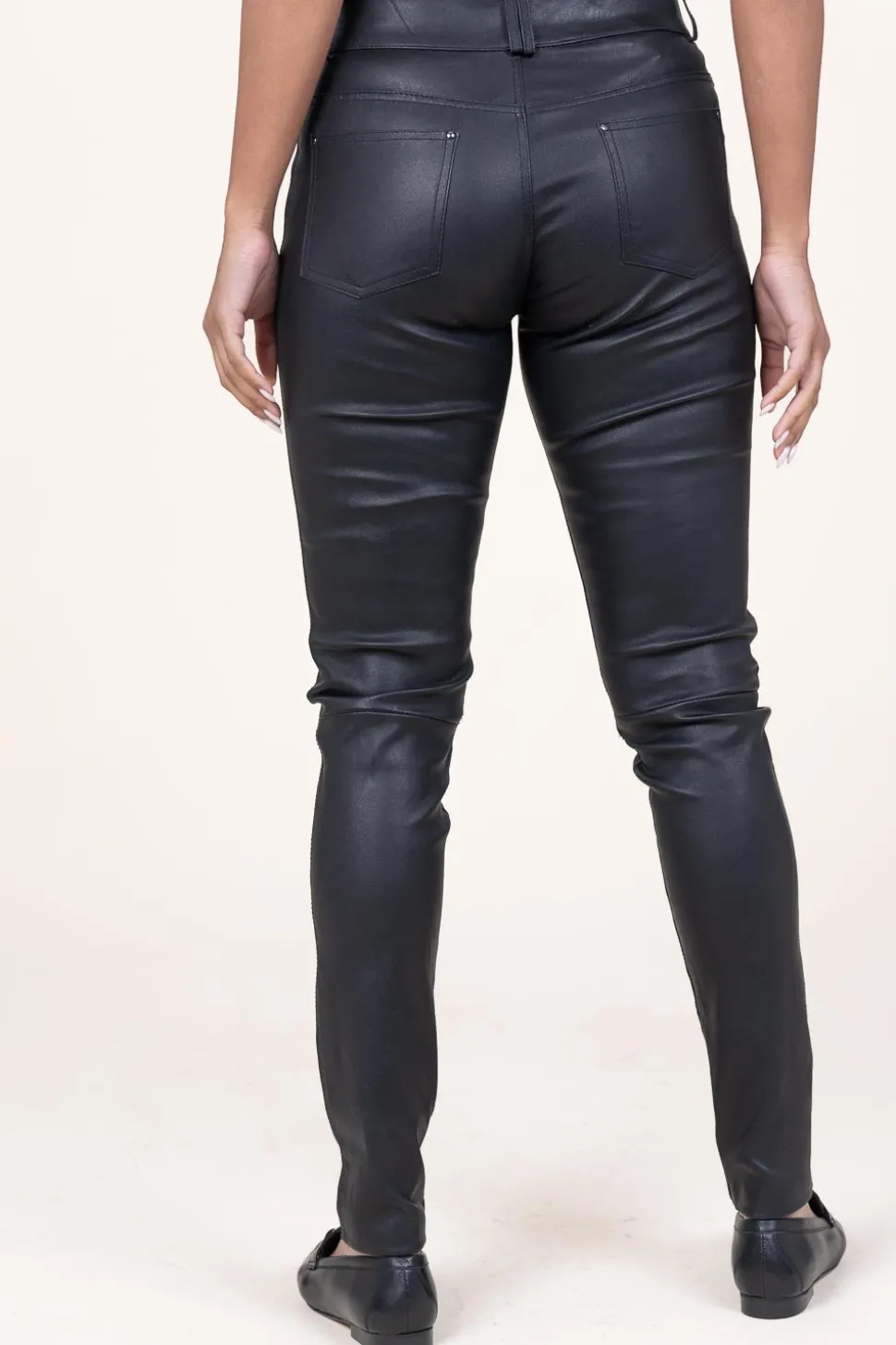 Store Ibana Leather Stretch Pants Passion | Black... | | Little Soho