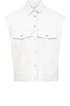 Shop Alter Ego Leather Waistcoat Caro | Natural... | | Little Soho