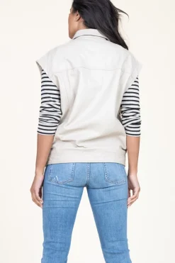 Shop Alter Ego Leather Waistcoat Caro | Natural... | | Little Soho