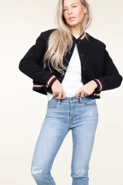 Best Sale ba&sh Lined Baseball Jacket Hugh | Black... | | Little Soho