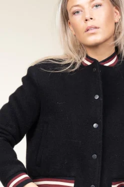 Best Sale ba&sh Lined Baseball Jacket Hugh | Black... | | Little Soho