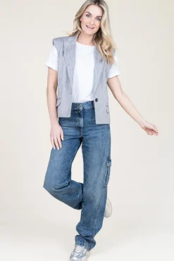 New IRO Linen Blend Waistcoat Zohar | Grey... | | Little Soho