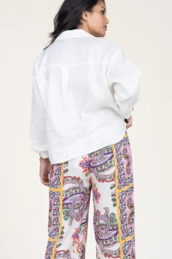 Sale Greek Archaic Kori Linen Blouse With Tie Detail Marlin | Natural... | | Little Soho