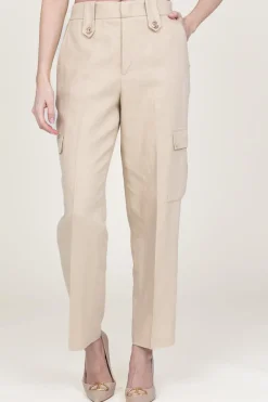 Sale Twinset Linen Cargo Pants Valentina | Beige... | | Little Soho