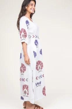 Best Greek Archaic Kori Linen Maxi Dress Thalia | Multi... | | Little Soho