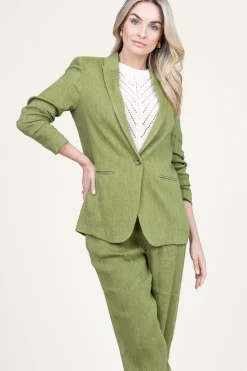 Best Sale Louizon Linen Mix Blazer Nadjo | Green... | | Little Soho