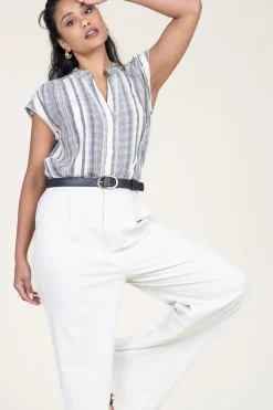 Flash Sale Stella Forest Linen Mix Blouse Fiorella | Black... | | Little Soho