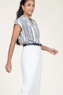 Flash Sale Stella Forest Linen Mix Blouse Fiorella | Black... | | Little Soho