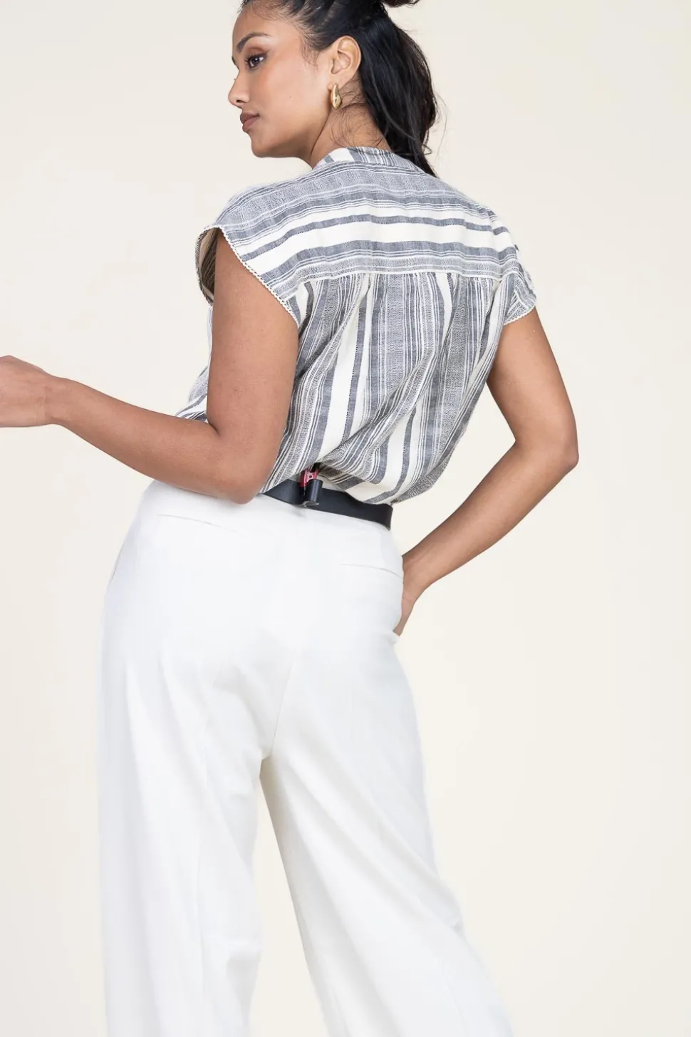 Flash Sale Stella Forest Linen Mix Blouse Fiorella | Black... | | Little Soho