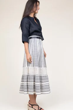 Cheap Stella Forest Linen Mix Maxi Skirt Fiorella | Black... | | Little Soho