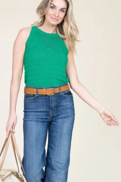 Clearance Louizon Linen Mix Top Shayke | Green... | | Little Soho