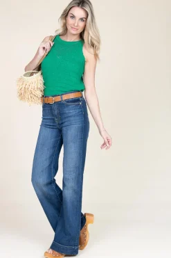 Clearance Louizon Linen Mix Top Shayke | Green... | | Little Soho