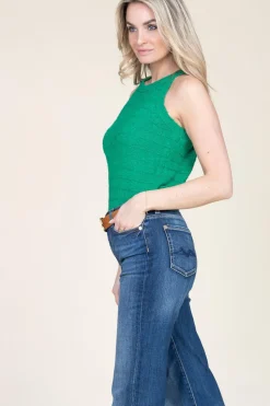 Clearance Louizon Linen Mix Top Shayke | Green... | | Little Soho