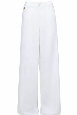 Store Lois Jeans Linen Mix Wide Leg Pants Marlene | White... | | Little Soho