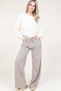 Cheap Lois Jeans Linen Trousers Skater | Taupe... | | Little Soho