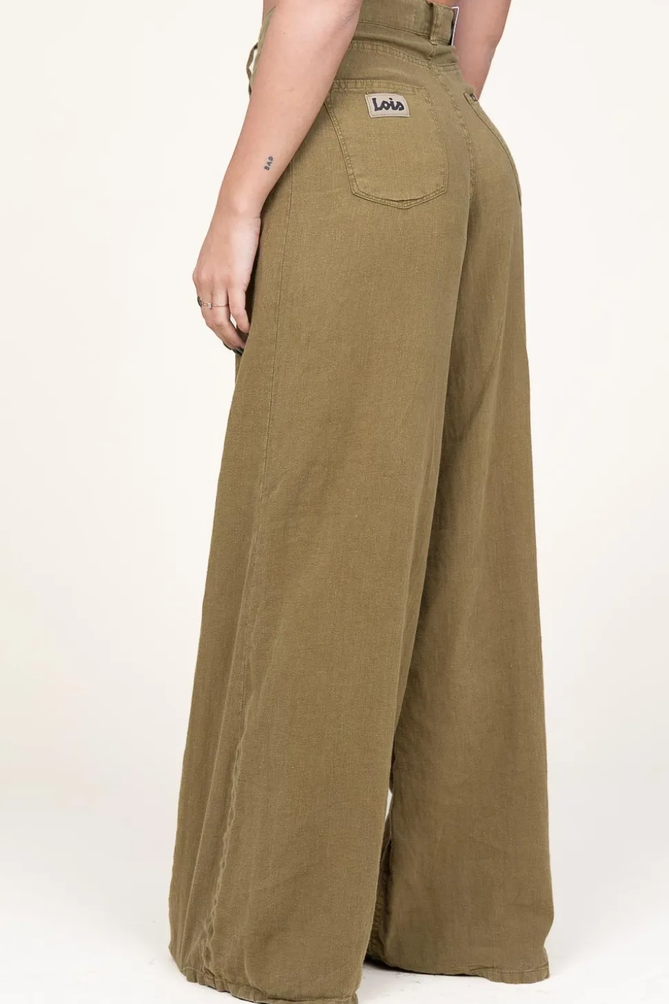Cheap Lois Jeans Linen Wide Leg Pants Marlene | Green... | | Little Soho