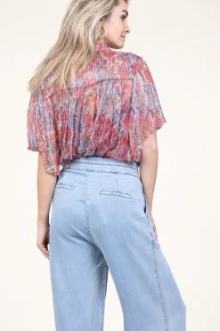 Fashion Berenice Lurex Blouse Calina | Pink... | | Little Soho