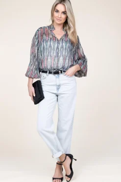 Store Ibana Lurex Blouse With Print Talici | Multi... | | Little Soho